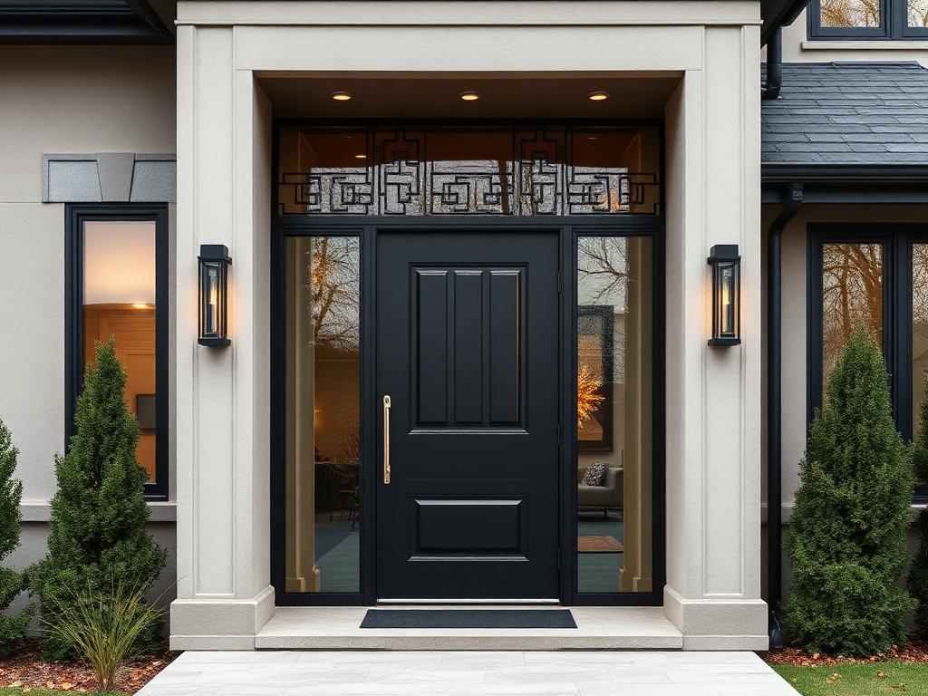 Haustür in Aluminium, Einfamilienhaus Kloten