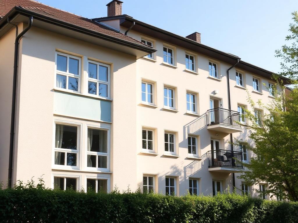 Fenstersanierung an einem Mehrfamilienhaus